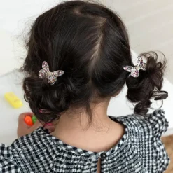 Glitter hair ties (set of 4) - Fairies in the Garden butterfly