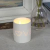Glossy ceramic tealight holder - Love