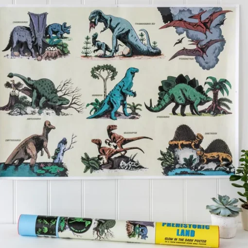 Glow in the dark poster - Prehistoric Land