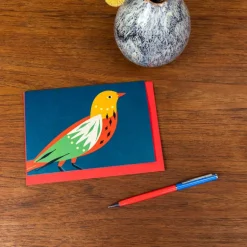 Greetings card - Patterned bird