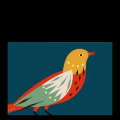 Greetings card - Patterned bird
