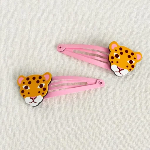 Hair clips (set of 2) - Wild Wonders leopard