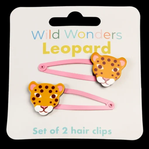 Hair clips (set of 2) - Wild Wonders leopard