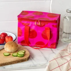 Insulated lunch bag - Spotlight red on pink