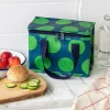 Insulated lunch bag - Spotlight green on blue