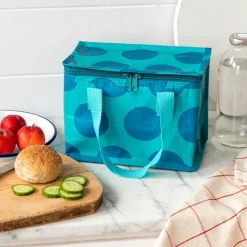 Insulated lunch bag - Spotlight blue on turquoise