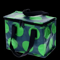 Insulated lunch bag - Spotlight green on blue
