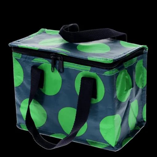 Insulated lunch bag - Spotlight green on blue