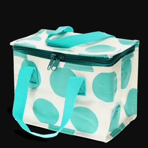 Insulated lunch bag - Spotlight turquoise on white