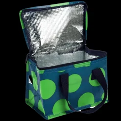 Insulated lunch bag - Spotlight green on blue