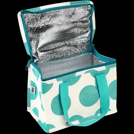 Insulated lunch bag - Spotlight turquoise on white
