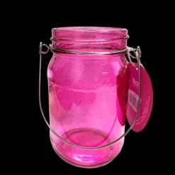 Jam jar tealight holder - Pink
