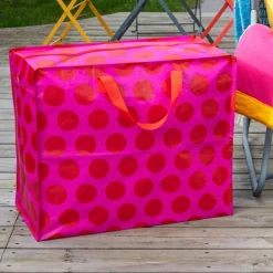 Jumbo storage bag - Spotlight red on pink