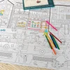 Large colouring poster with pencils - On Our Street