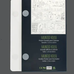 Large colouring poster with pencils - Haunted House