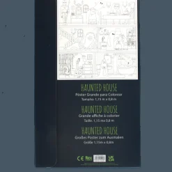 Large colouring poster with pencils - Haunted House