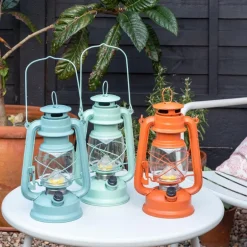 LED hurricane lantern - Aqua