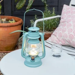 LED hurricane lantern - Light Blue