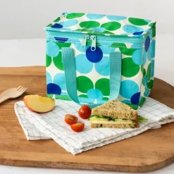 Lunch bag - Blue and green Daisy