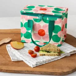 Lunch bag - Pink and green Daisy