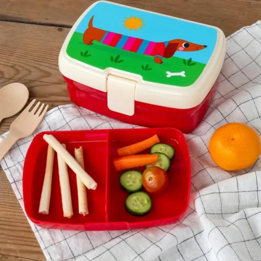 Lunch box with tray - Sunny Sausage Dog