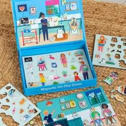 Magnetic vet play scene set (75 pieces)