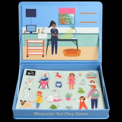 Magnetic vet play scene set (75 pieces)