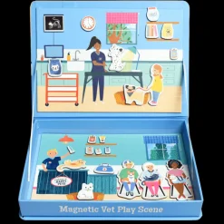 Magnetic vet play scene set (75 pieces)