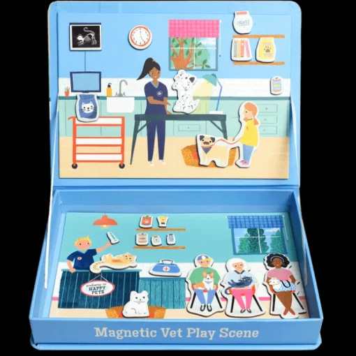 Magnetic vet play scene set (75 pieces)