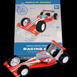 Make your own spring motor-powered racing car