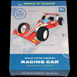 Make your own spring motor-powered racing car