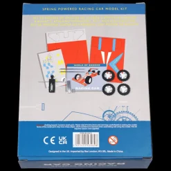 Make your own spring motor-powered racing car