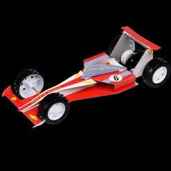 Make your own spring motor-powered racing car