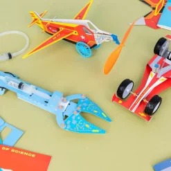 Make your own spring motor-powered racing car