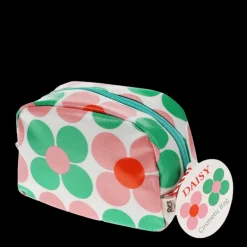 Makeup bag - Pink and green Daisy