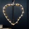 Metal heart LED light - 14cm