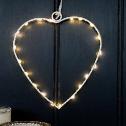 Metal heart LED light - 14cm