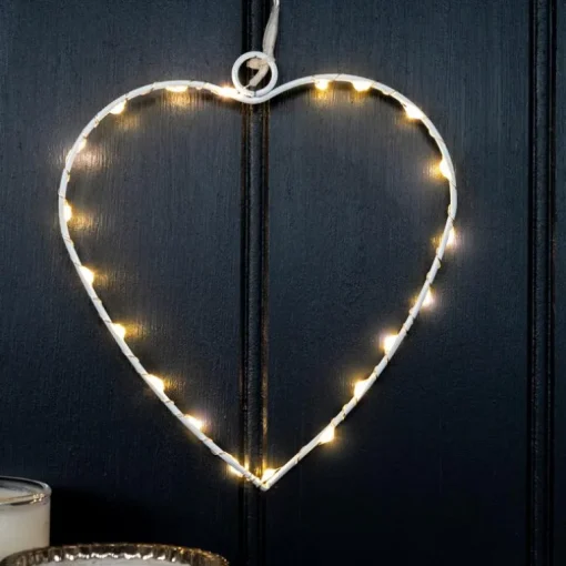 Metal heart LED light - 14cm