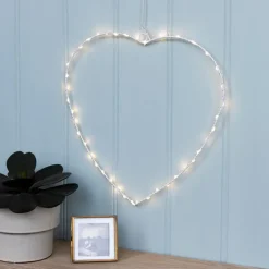 Metal heart LED light - 30cm