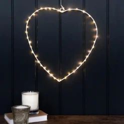 Metal heart LED light - 30cm