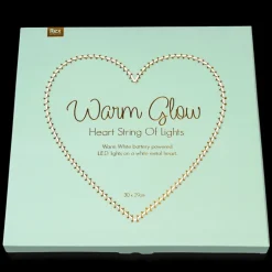 Metal heart LED light - 30cm
