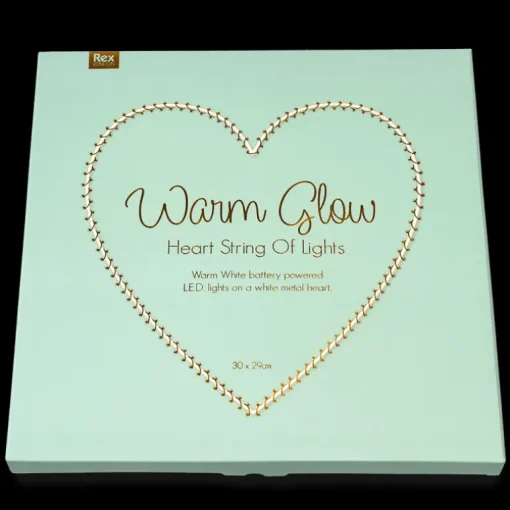 Metal heart LED light - 30cm