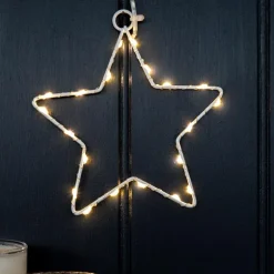 Metal star LED light - 14cm