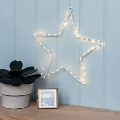 Metal star LED light - 30cm
