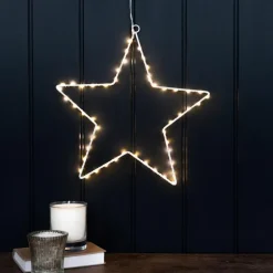 Metal star LED light - 30cm