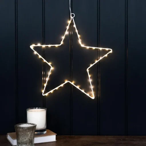 Metal star LED light - 30cm