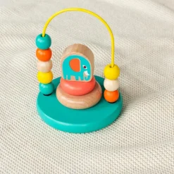 Mini bead loop and stacker wooden toy - Wild Wonders