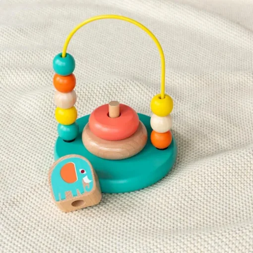 Mini bead loop and stacker wooden toy - Wild Wonders