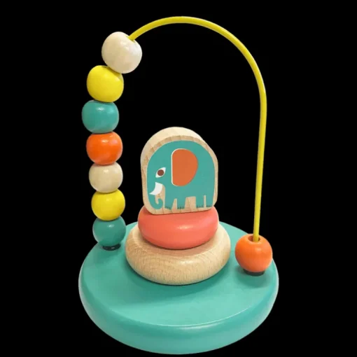 Mini bead loop and stacker wooden toy - Wild Wonders