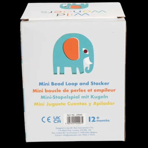 Mini bead loop and stacker wooden toy - Wild Wonders